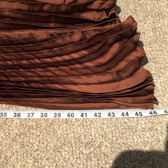 Banana Republic Rust Pleated Midi Dress - Picture 9 of 9